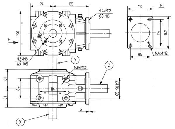 Méretek műszaki rajz