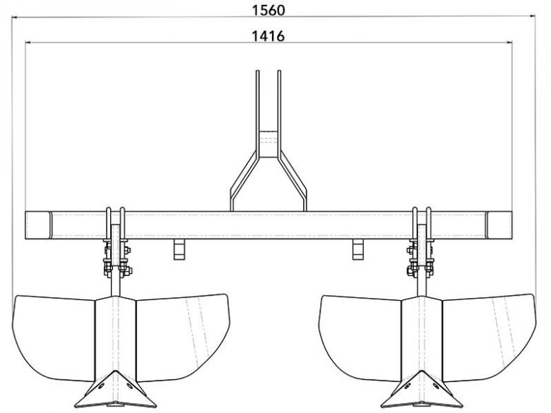 DELEKS&nbsp;DA 140&nbsp;sorközművelő 2 db töltögető kapával&nbsp;-&nbsp;Starex Pro Kft.