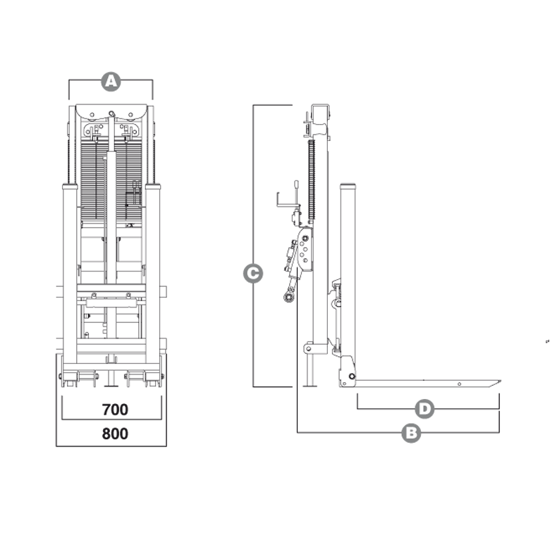NIUBO&nbsp;EES 2508&nbsp;emelőoszlop&nbsp;-&nbsp;Starex Pro Kft.
