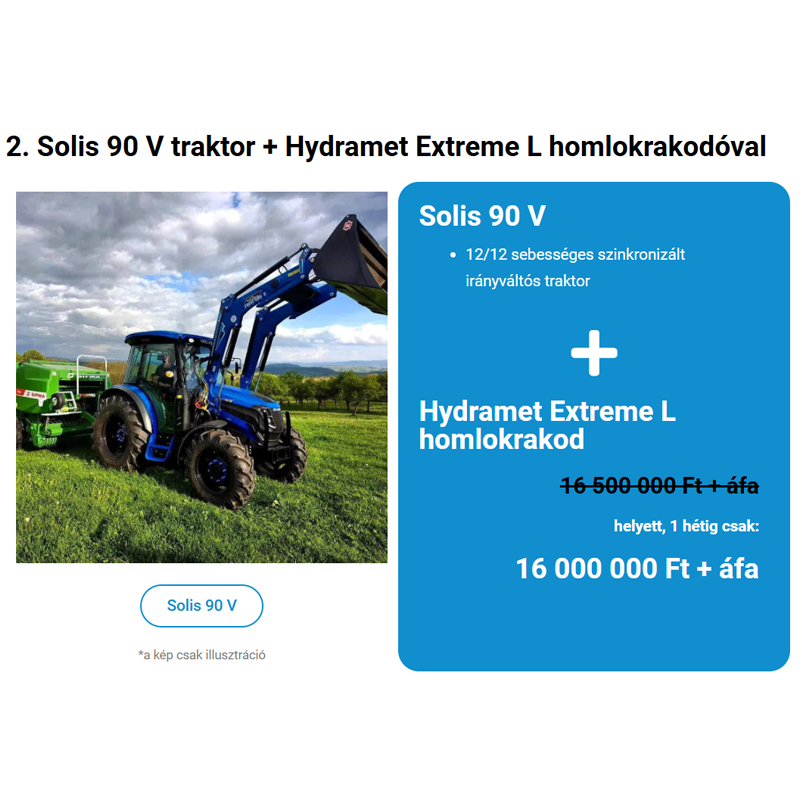 SOLIS&nbsp;90 STANDARD&nbsp;univerzális traktor vezetőfülkével&nbsp;-&nbsp;Starex Pro Kft.